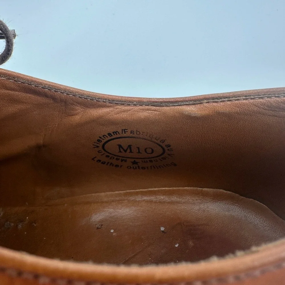 John Fluevog‎ Twin Turbine 211 Men Brown Leather Oxford Dress Shoes CA14 10M
